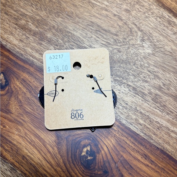 Iridescent Heart Rhinestone Earrings by 806,Pink Panache - Picture 2 of 2